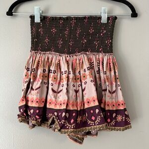 Natural Life Boho Smocked Waist Skort XS‎